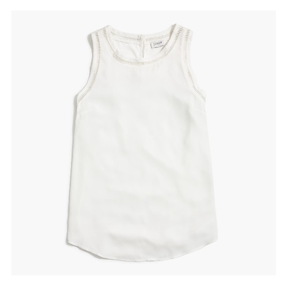 Jcrew Sleeveless top with ladder trim